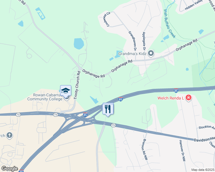 map of restaurants, bars, coffee shops, grocery stores, and more near 1925 Pine Bough Lane in Concord