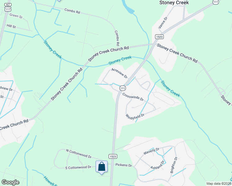 map of restaurants, bars, coffee shops, grocery stores, and more near 1833 North Carolina 111 in Goldsboro
