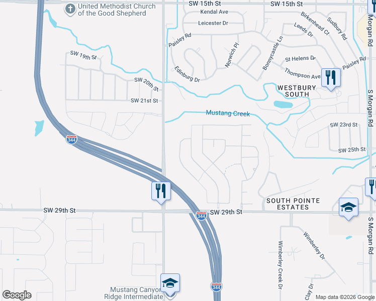 map of restaurants, bars, coffee shops, grocery stores, and more near 2454-2998 South Sara Road in Yukon