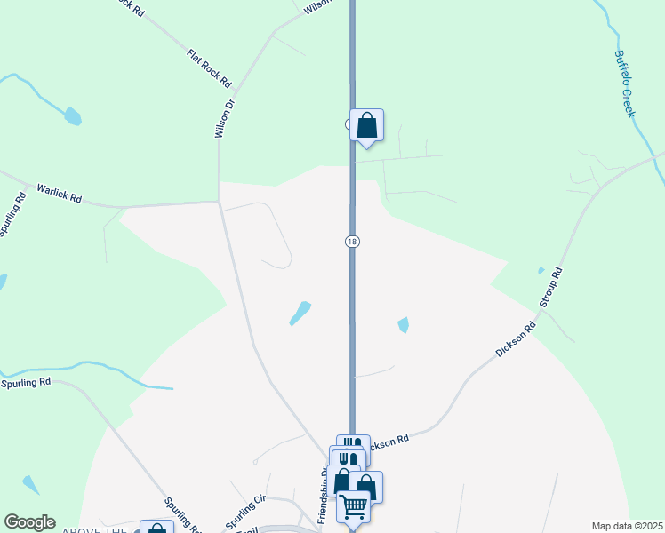 map of restaurants, bars, coffee shops, grocery stores, and more near 5131 Fallston Road in Lawndale