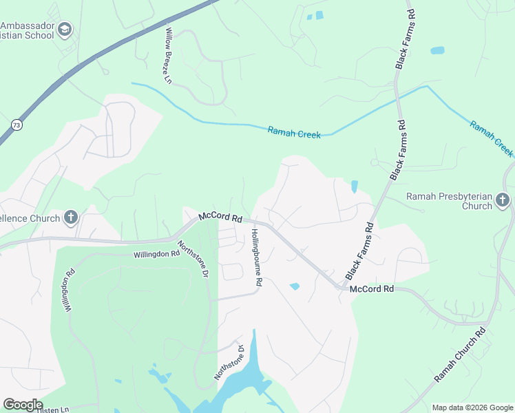 map of restaurants, bars, coffee shops, grocery stores, and more near 13101 McCord Road in Huntersville