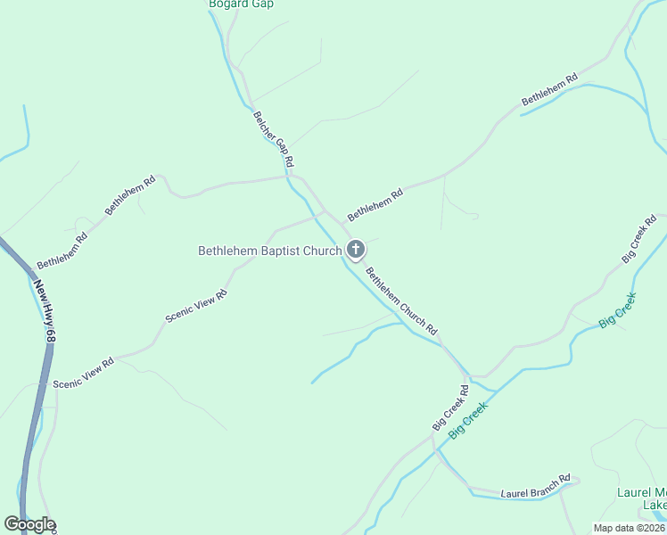 map of restaurants, bars, coffee shops, grocery stores, and more near 130 Bethlehem Church Road in Madisonville
