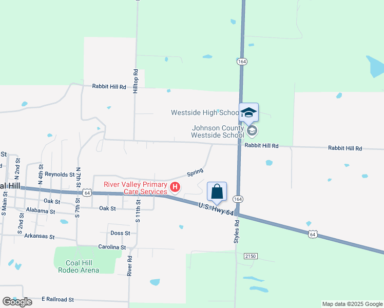 map of restaurants, bars, coffee shops, grocery stores, and more near 1412 Rabbit Hill Road in Hartman