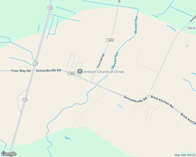 map of restaurants, bars, coffee shops, grocery stores, and more near 60 Churchill Road in Hookerton