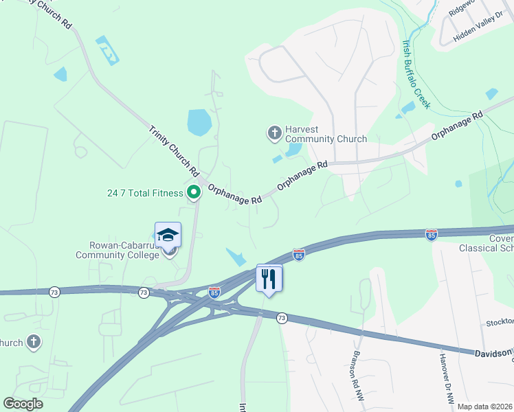 map of restaurants, bars, coffee shops, grocery stores, and more near 1917 Pine Bough Lane in Concord