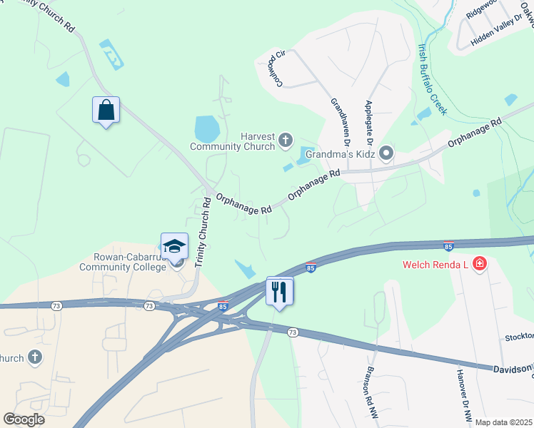 map of restaurants, bars, coffee shops, grocery stores, and more near 1917 Pine Bough Lane in Concord