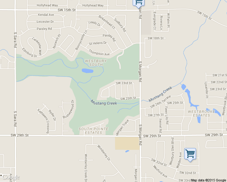 map of restaurants, bars, coffee shops, grocery stores, and more near 2404 Rookhaven Lane in Yukon
