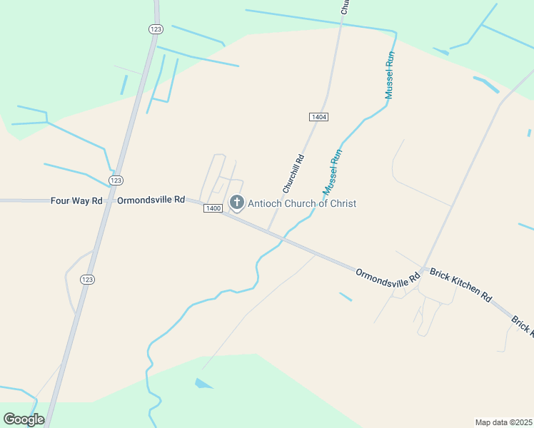 map of restaurants, bars, coffee shops, grocery stores, and more near 61 Churchill Road in Hookerton