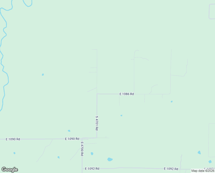 map of restaurants, bars, coffee shops, grocery stores, and more near 470063 East 1086 Road in Muldrow