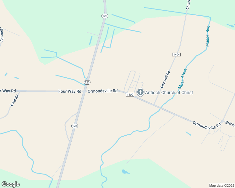 map of restaurants, bars, coffee shops, grocery stores, and more near 264 Ormondsville Road in Hookerton