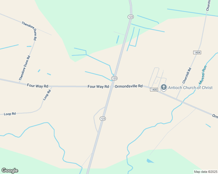 map of restaurants, bars, coffee shops, grocery stores, and more near 2851 Highway 123 North in Hookerton