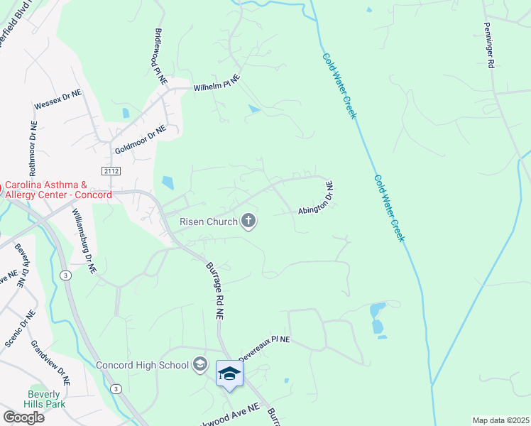map of restaurants, bars, coffee shops, grocery stores, and more near 696 Abington Court Northeast in Concord