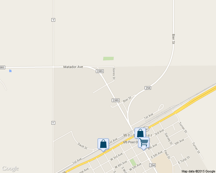 map of restaurants, bars, coffee shops, grocery stores, and more near Main Street in White Deer