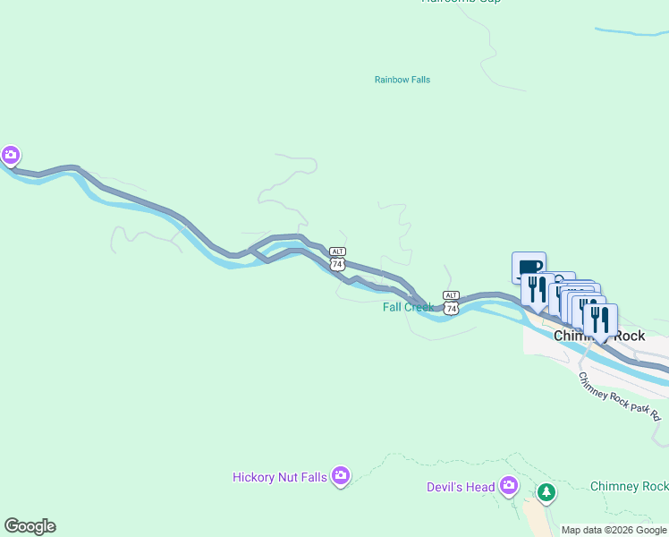 map of restaurants, bars, coffee shops, grocery stores, and more near 111 Buena Vista in Chimney Rock