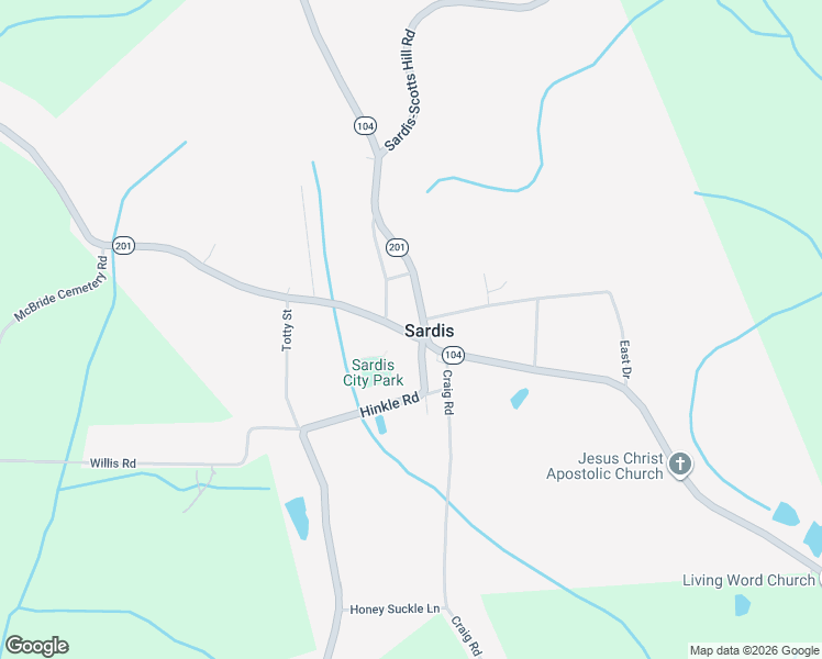 map of restaurants, bars, coffee shops, grocery stores, and more near 4560 Henderson Road in Sardis