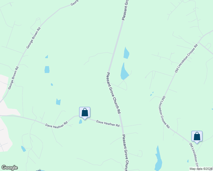 map of restaurants, bars, coffee shops, grocery stores, and more near 1522 Pleasant Grove Church Road in Crouse