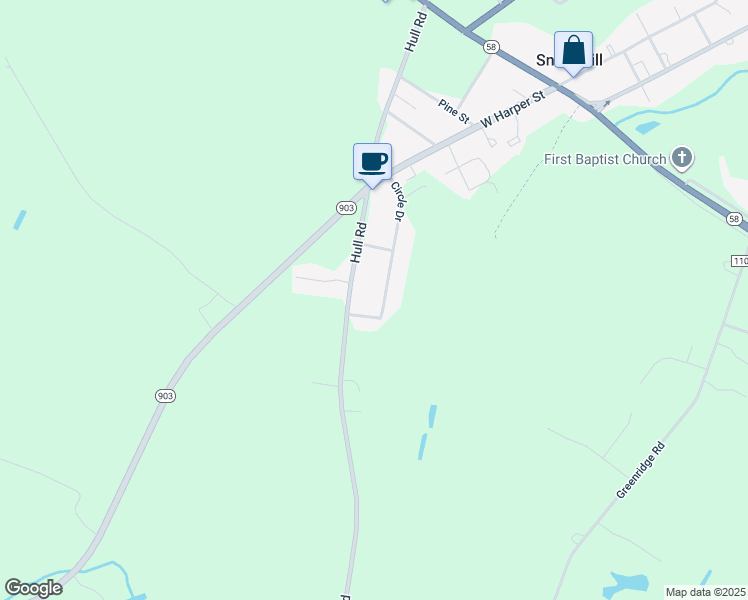 map of restaurants, bars, coffee shops, grocery stores, and more near 211 Snow Hill Ridge Drive in Snow Hill