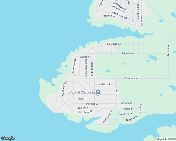 map of restaurants, bars, coffee shops, grocery stores, and more near 108399 Bounding Main in Checotah