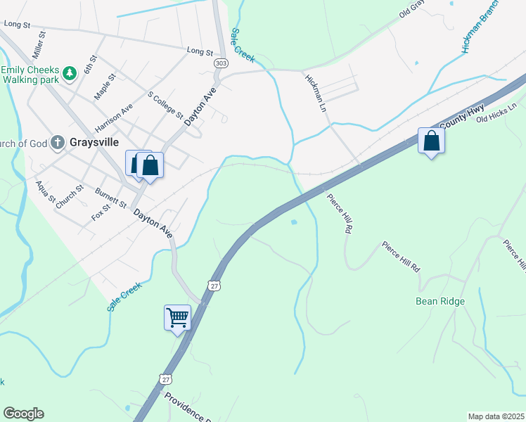 map of restaurants, bars, coffee shops, grocery stores, and more near 1121 Rhea County Hwy in Dayton