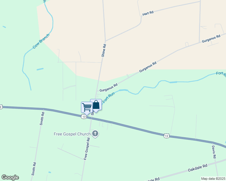 map of restaurants, bars, coffee shops, grocery stores, and more near 2971 Gurganus Road in Snow Hill