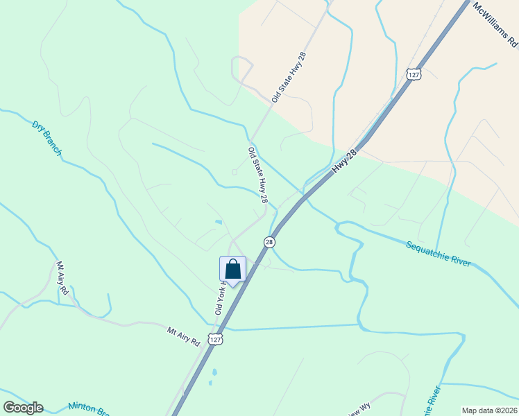 map of restaurants, bars, coffee shops, grocery stores, and more near 21590 U.S. 127 in Dunlap