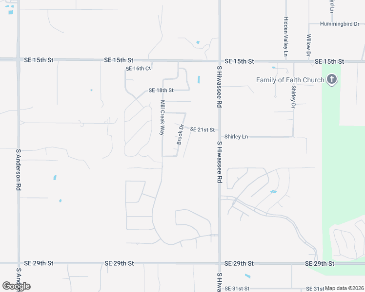 map of restaurants, bars, coffee shops, grocery stores, and more near 2222 Brook Drive in Choctaw