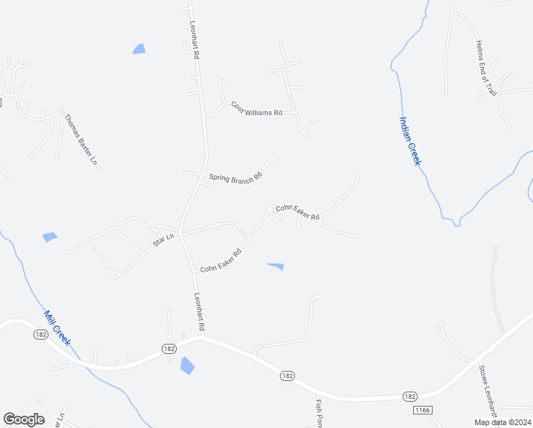 map of restaurants, bars, coffee shops, grocery stores, and more near Cohn Eaker Road in Lincoln County