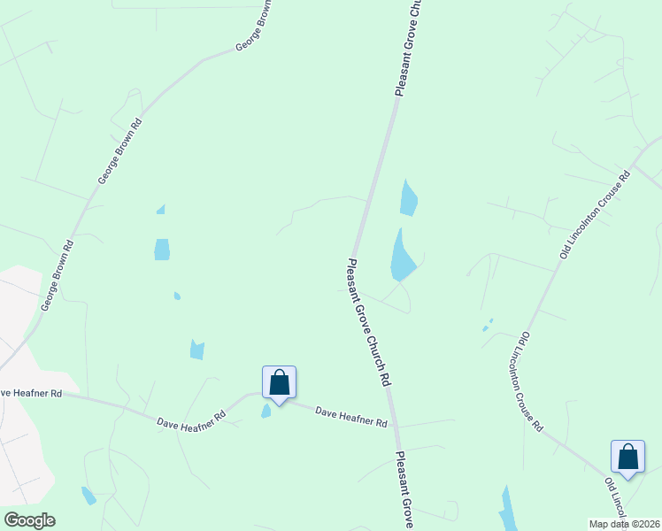 map of restaurants, bars, coffee shops, grocery stores, and more near 1522 Pleasant Grove Church Road in Crouse