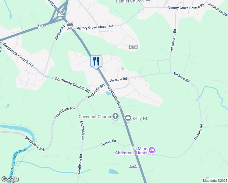 map of restaurants, bars, coffee shops, grocery stores, and more near 2033 Gastonia Highway in Lincolnton