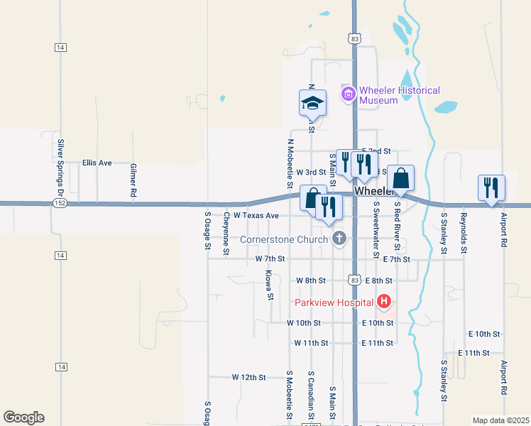 map of restaurants, bars, coffee shops, grocery stores, and more near 400-498 West 6th Street in Wheeler