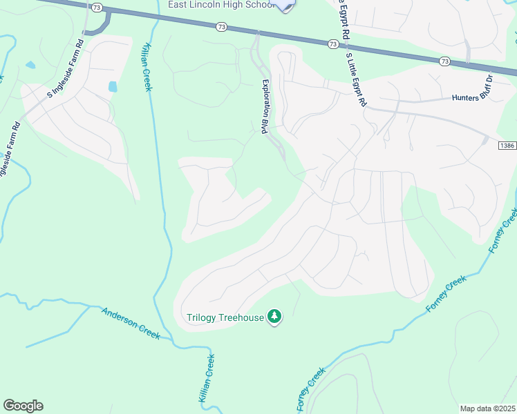 map of restaurants, bars, coffee shops, grocery stores, and more near 496 Granite Lake Court in Stanley