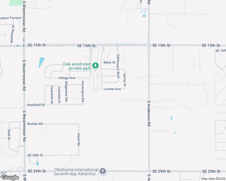 map of restaurants, bars, coffee shops, grocery stores, and more near 11640 Lorene Avenue in Midwest City