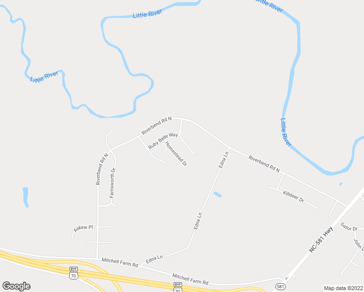 map of restaurants, bars, coffee shops, grocery stores, and more near 203 Summer Wind Drive in Goldsboro