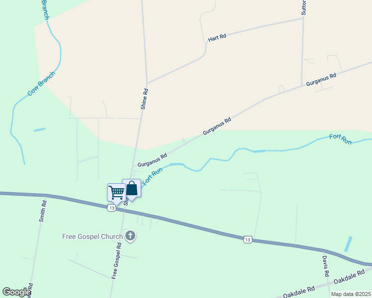 map of restaurants, bars, coffee shops, grocery stores, and more near 2801 Gurganus Road in Snow Hill