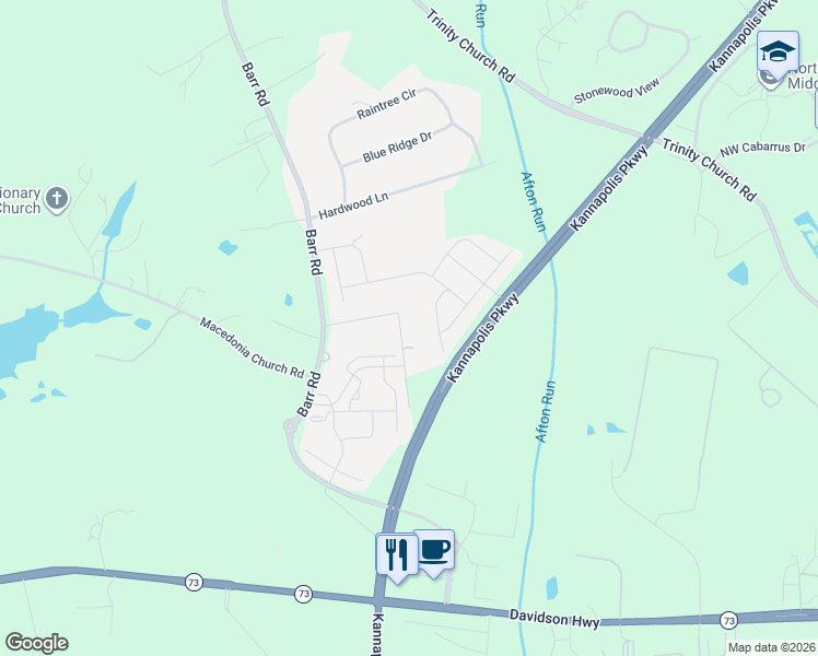 map of restaurants, bars, coffee shops, grocery stores, and more near 2312 Newton Drive in Concord