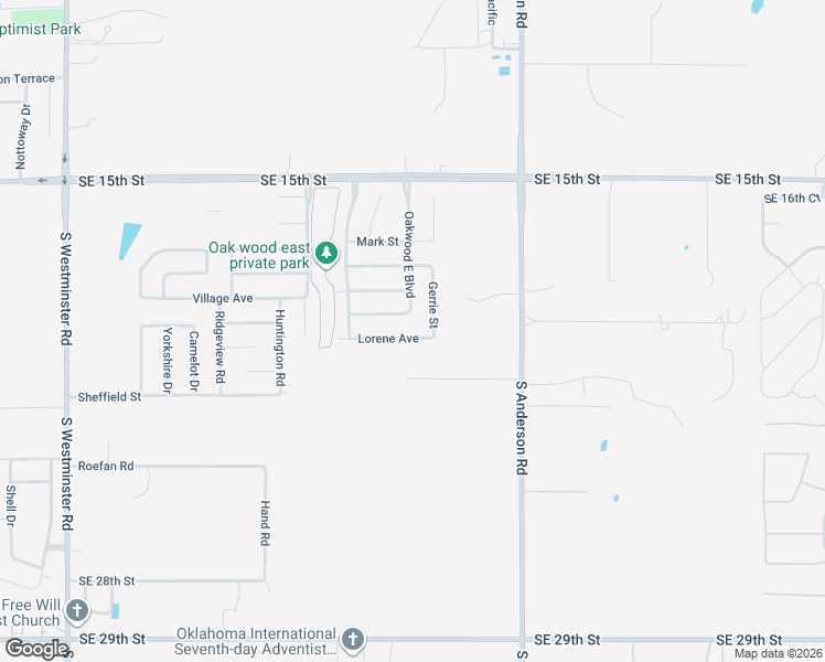 map of restaurants, bars, coffee shops, grocery stores, and more near 11639 Lorene Avenue in Midwest City