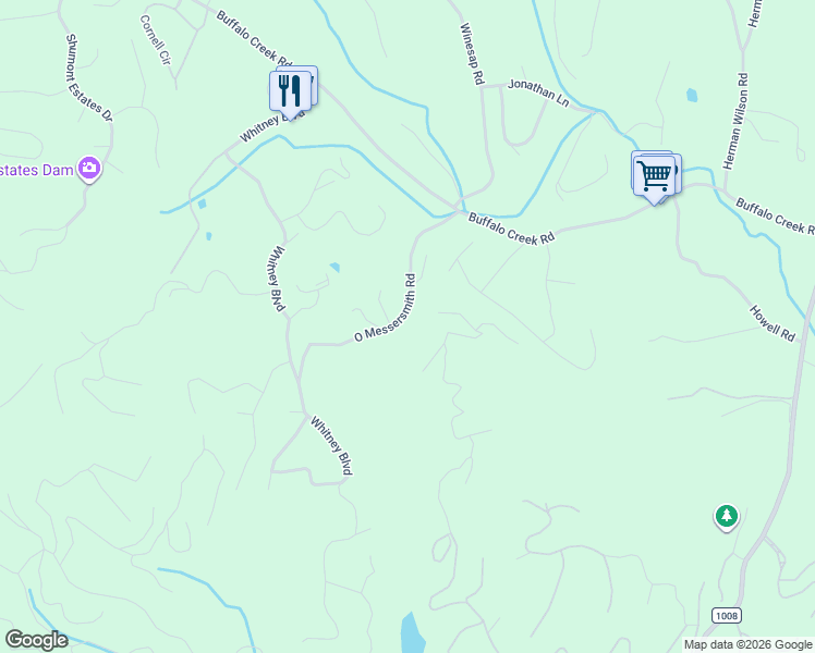 map of restaurants, bars, coffee shops, grocery stores, and more near 263O Messersmith Road in Lake Lure