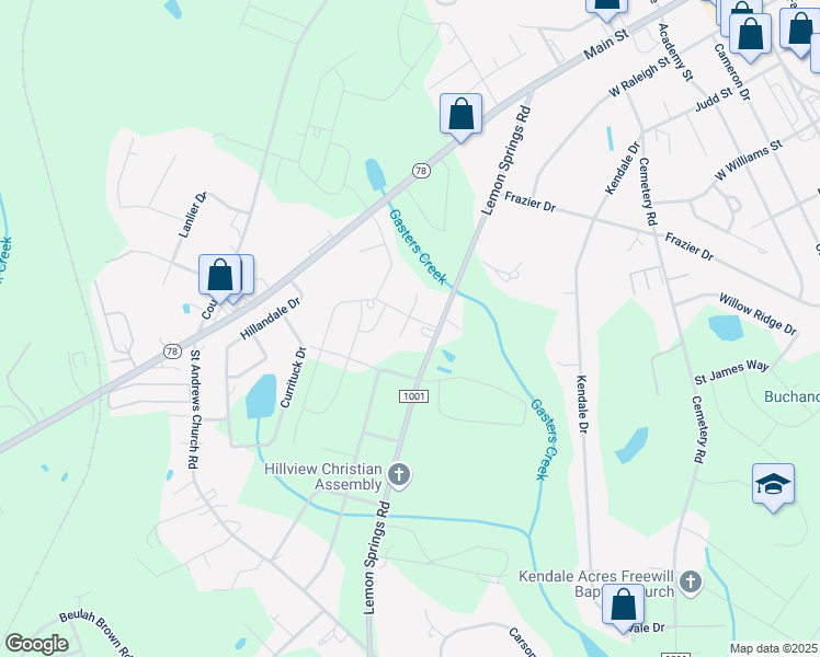 map of restaurants, bars, coffee shops, grocery stores, and more near in Sanford