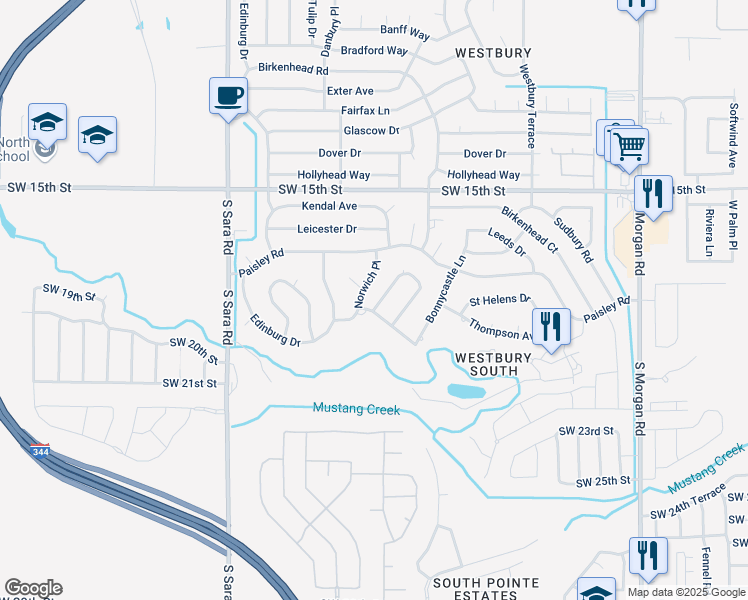 map of restaurants, bars, coffee shops, grocery stores, and more near 2127 Bentham Place in Yukon