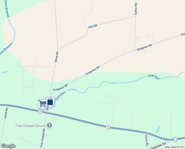 map of restaurants, bars, coffee shops, grocery stores, and more near 2629 Gurganus Road in Snow Hill