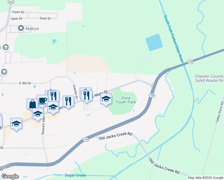 map of restaurants, bars, coffee shops, grocery stores, and more near 930 East Main Street in Henderson