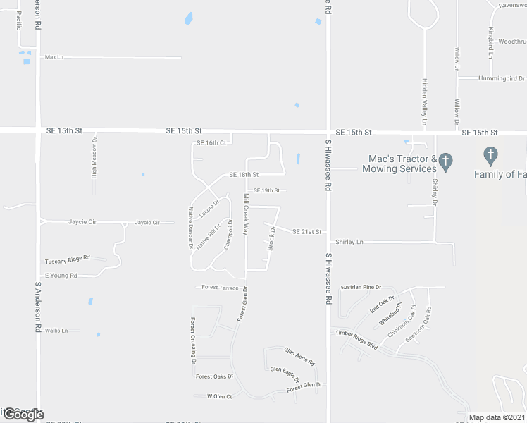 map of restaurants, bars, coffee shops, grocery stores, and more near 12794 Southeast 20th Street in Choctaw