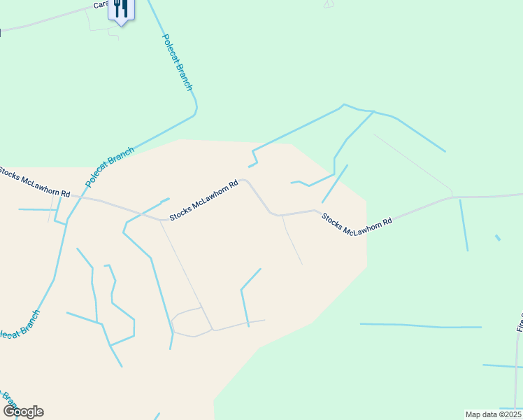 map of restaurants, bars, coffee shops, grocery stores, and more near 1520 Stocks McLawhorn Road in Hookerton