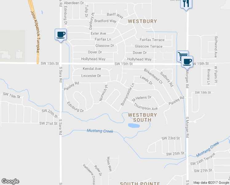 map of restaurants, bars, coffee shops, grocery stores, and more near 2104 Bentham Place in Yukon
