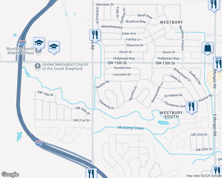 map of restaurants, bars, coffee shops, grocery stores, and more near 1902 Lankestar Way in Yukon