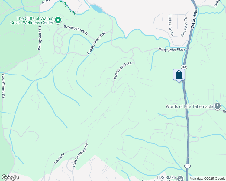 map of restaurants, bars, coffee shops, grocery stores, and more near 99999 Secluded Hills Lane in Arden