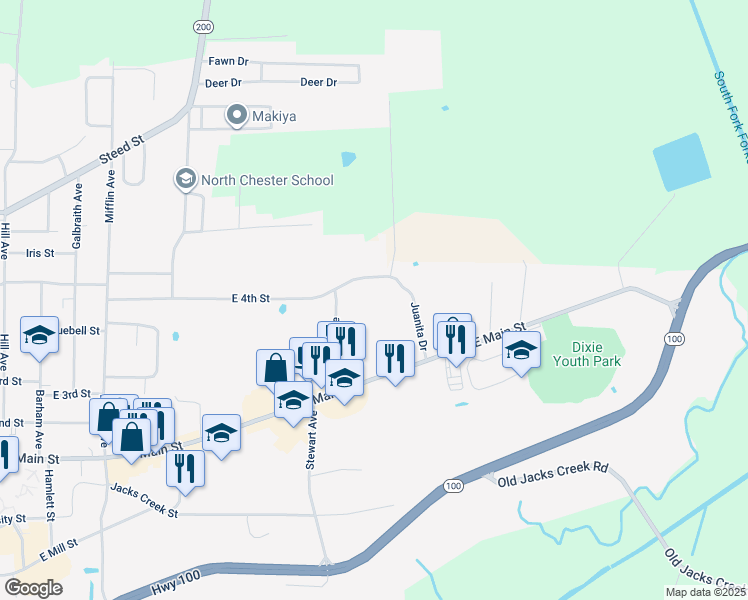 map of restaurants, bars, coffee shops, grocery stores, and more near 740 East 4th Street in Henderson