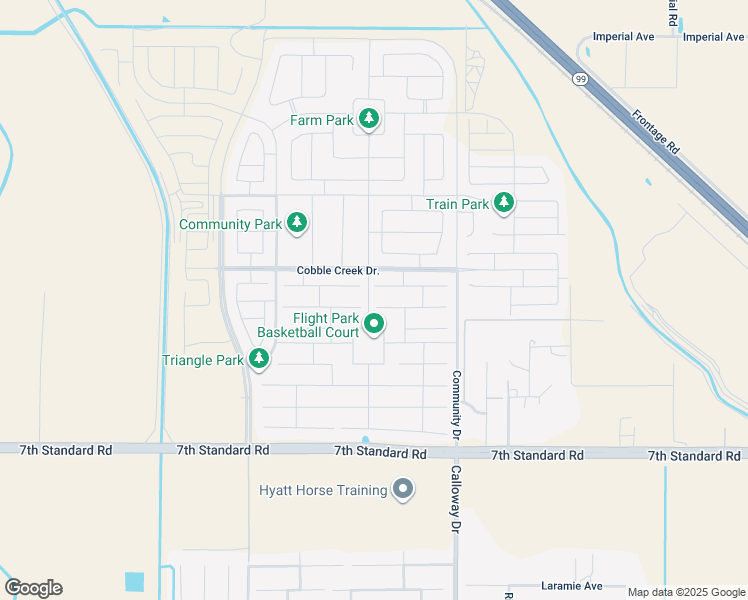 map of restaurants, bars, coffee shops, grocery stores, and more near 9402 Mountain Green Lane in Shafter