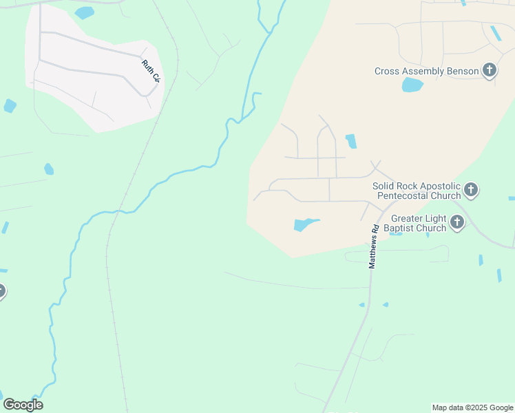 map of restaurants, bars, coffee shops, grocery stores, and more near 497 Arlie Lane in Lillington