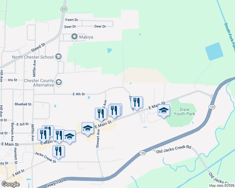 map of restaurants, bars, coffee shops, grocery stores, and more near 740 East 4th Street in Henderson